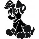 Stencil Schablone Hundchen